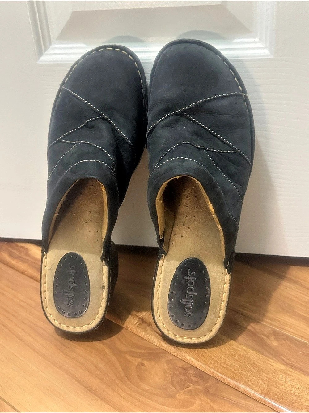 Softspots Black Mules – Women’s Size 9 – Comfort Slip-On Shoes